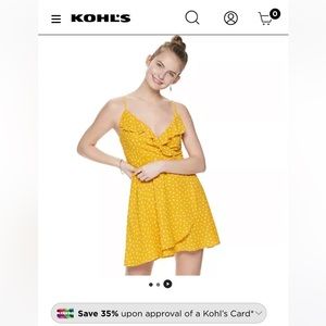 Yellow Polka Dot Mini Dress